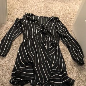 Striped long sleeve dress